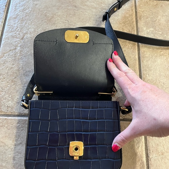 Chloe Mini C Croc Leather Bag - Picture 5 of 11